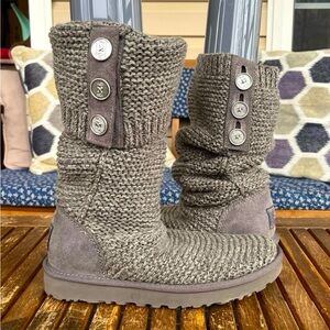 Ugg Purl Cardy Knit Boots, sz 7